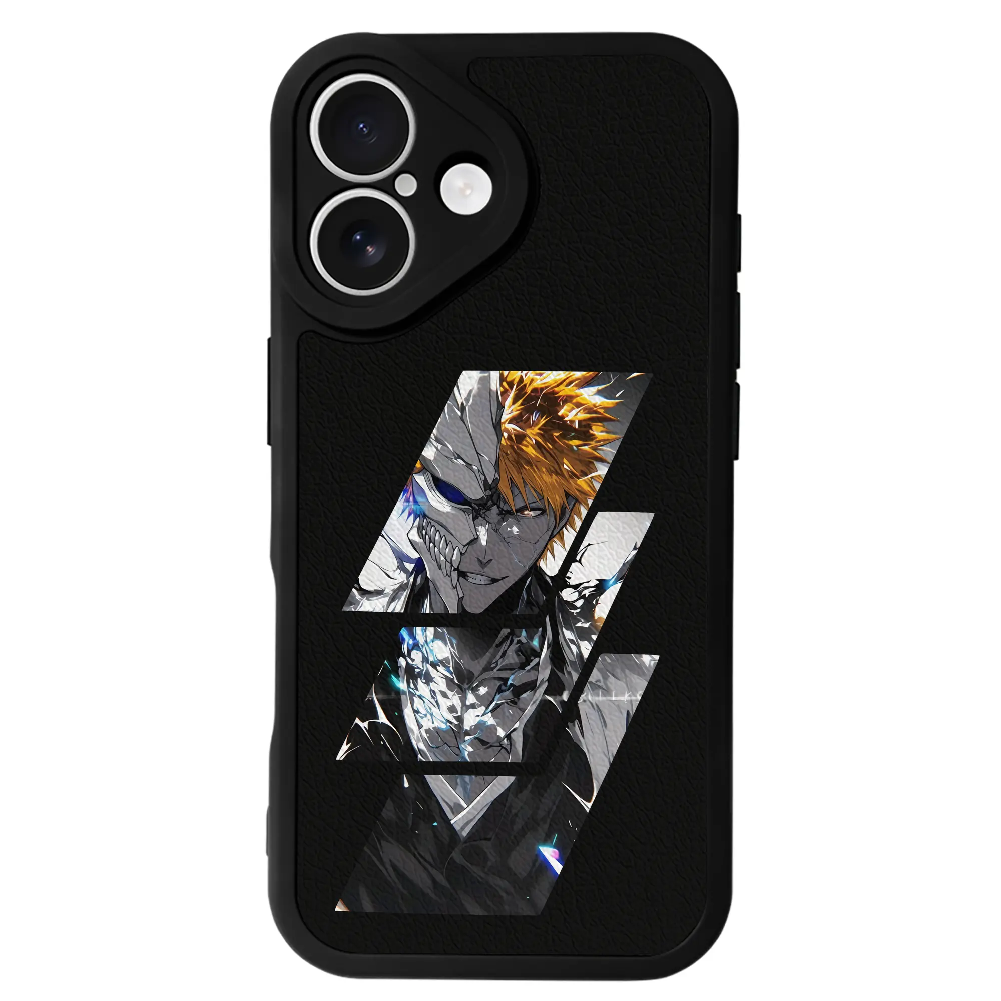 ブリーチ グッズ 黒崎 一護 - IPhone 16シリーズ対応 ・ シリコンスマホケース ・ レザー調 ・ 高精度フィット ・ 耐衝撃 ・ ワイヤレス充電対応 ・ 精密カット